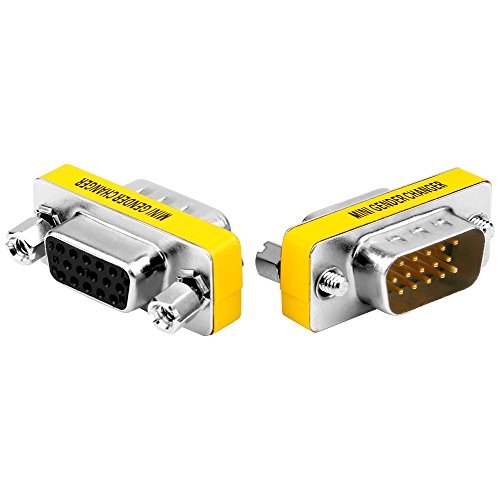 Electop 2 Pack HD15 VGA Male to Female Mini VGA Extender PC