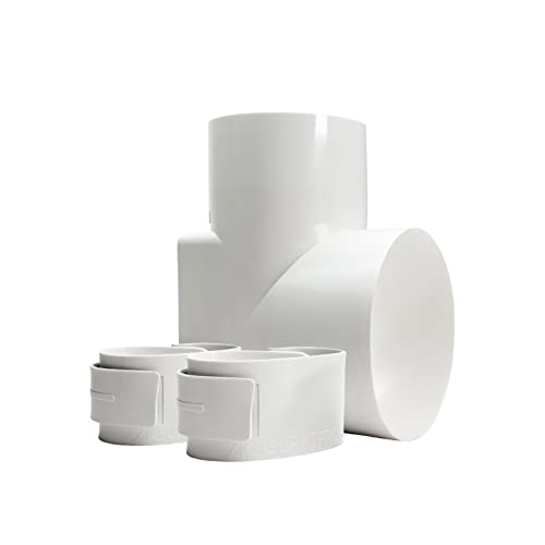 Ziggurat Dryer Duct Connector | STV-90 Version 2 | Laundry Dryer Snap to Vent 90 Degree Elbow