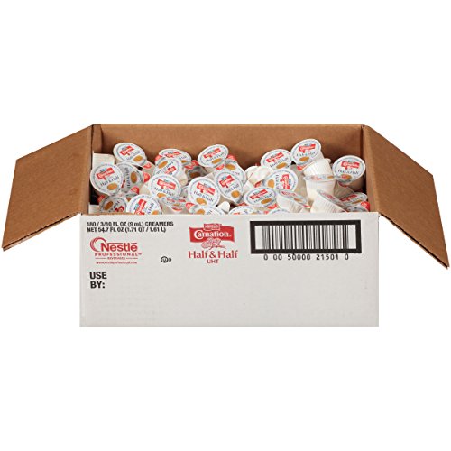 Carnation Half and Half Liquid Creamer Singles, 180 Count