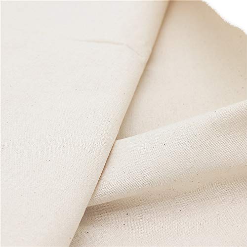 LOVOUS 100% Nature Linen Needlework Fabric, Plain Solid Colour Linen Fabric Cloth Hemp Jute Fabric Table Cloth Garments Crafts Accessories, 20 by 62-Inch (Color 1)