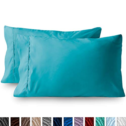 Bare Home Premium 1800 Ultra-Soft Microfiber Pillowcase Set - Double Brushed - Hypoallergenic - Wrinkle Resistant (Standard Pillowcase Set of 2, Emerald)