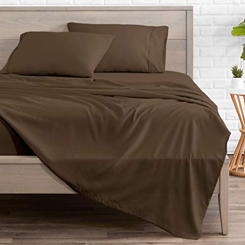 Book Cover Bare Home King Sheet Set - 1800 Ultra-Soft Microfiber Bed Sheets - Double Brushed Breathable Bedding - Hypoallergenic â€“ Wrinkle Resistant - Deep Pocket (King, Cocoa)
