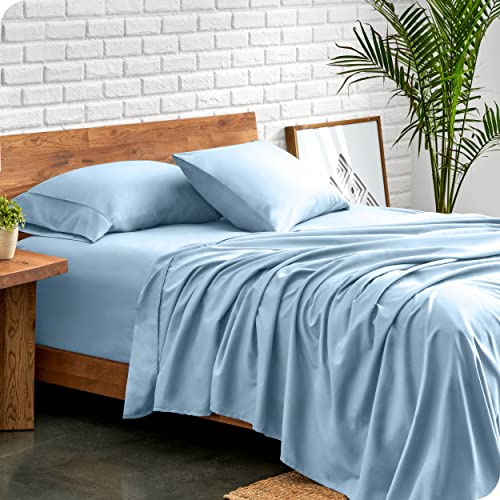 Book Cover Bare Home California King Sheet Set - 1800 Ultra-Soft Microfiber Cal King Bed Sheets - Double Brushed - Deep Pockets - Easy Fit - 4 Piece Set - Bed Sheets (California King, Light Blue)