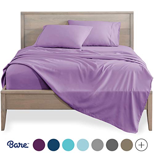 Book Cover Bare Home Queen Sheet Set - 1800 Ultra-Soft Microfiber Bed Sheets - Double Brushed Breathable Bedding - Hypoallergenic - Wrinkle Resistant - Deep Pocket (Queen, Lavender)