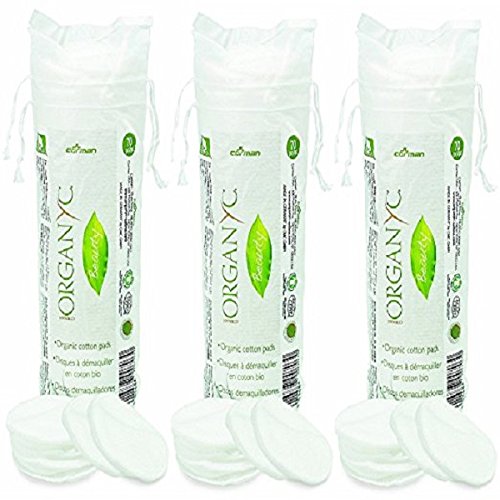 Organyc Certified Organic Cotton Rounds 70 Count (Pack of 3)