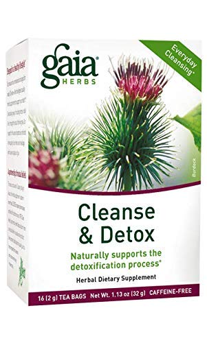 Gaia Herbs Cleanse & Detox Herbal Tea, 16 Tea Bags - Everyday Cleansing & Detoxification, Healthy Liver Function