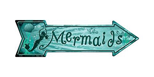 Book Cover Smart Blonde Mermaids Novelty Metal Arrow Sign A-315