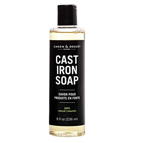 Book Cover Caron & Doucet - Cast Iron Cleaning Soap | 100% Plant-Based Castile & Coconut Oil Soap | Best for Cleaning, Restoring, Removing Rust and Care Before Seasoning | For Skillets, Pans & Cast Iron Cookwareâ€¦ (8 oz)