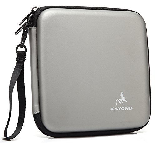 KAYOND Portable Hard Carrying Travel Storage Case for External USB, DVD, CD, Blu-ray Rewriter/Writer and Optical Drives (Gray)