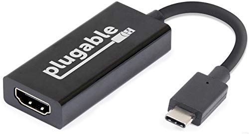 Plugable USB C to HDMI 2.0 Adapter Compatible with 2018 iPad Pro, 2018 MacBook Air, 2018 MacBook Pro, Dell XPS 13 & 15, Thunderbolt 3 Ports & More (Supports Resolutions up to 4K@60Hz)
