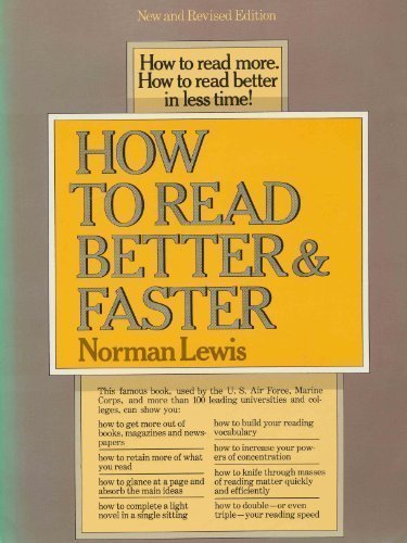 How to Read Better and Faster by Norman Lewis (1978-10-03)
