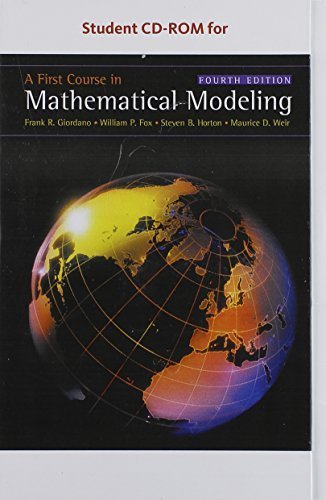 Student CD for Giordano/Fox/Horton/Weir's A First Course in Mathematical Modeling, 4th by Frank R. Giordano (2008-06-16)