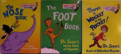 There's a Wocket in My Pocket / The Foot Book / The Nose Book - 3 Board Book Set (Bright and Early Board Books) by Dr. Seuss (2010-05-03)