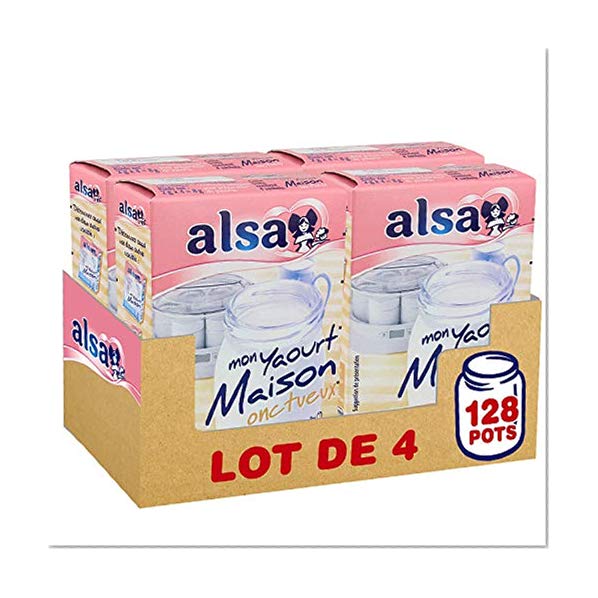 Alsa Préparation Mon Yaourt Maison Onctueux 32 Pots - Lot de 4