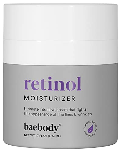 Book Cover Baebody Retinol Moisturizer Cream for Face, Neck and DÃ©colletage with Wrinkle and Acne Fighting Retinol, Jojoba Oil and Vitamin E, 1.7 Ounces