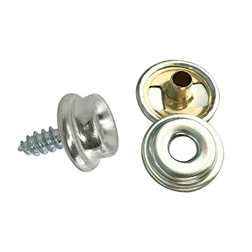 Book Cover Fastener Screw Snaps,Marine Grade 60 Pieces Boat Canvas Snaps Stainless Steel Fastener Screw Snaps -3/8