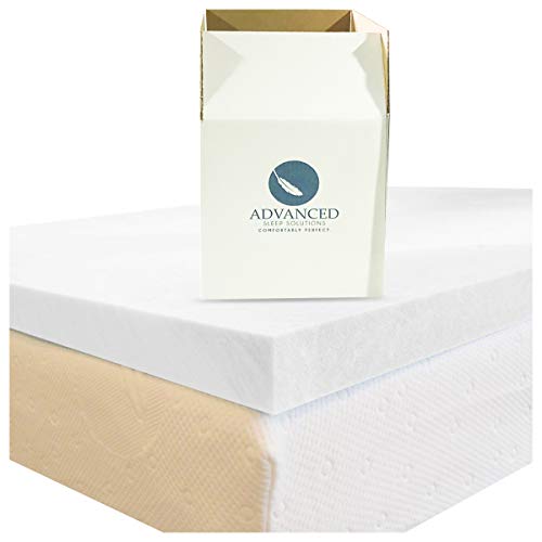 Twin XL Mattress Topper | Made In The USA, CertiPUR-US Certified 2 Inch Twin XL Memory Foam Topper, Premium Medium-Soft College Dorm Topper, Mattress Topper Twin XL 2 Inch with 3 Year Warranty