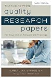 Nancy Jean Vyhmeister: Your Guide to Writing Quality Research Papers : For Students of Religion and Theology (Paperback); 2014 Edition