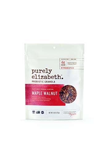Purely Elizabeth Probiotic Granola, Certified Gluten-Free, Organic & Vegan | Probiotic-Infused Healthy Snack | Nutrient-Packed - Maple Walnut - 8oz