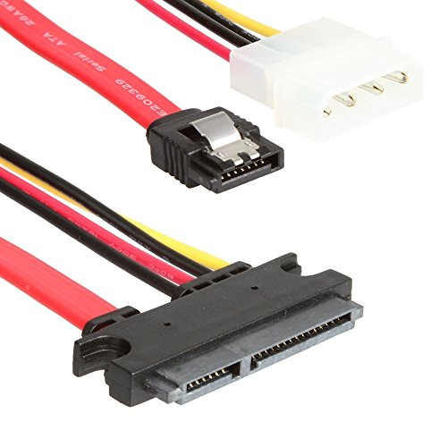 WonderfulDirect 22 Pin SATA ATA Data and Power Combo Cable (SATA22Pin TO data+Power)