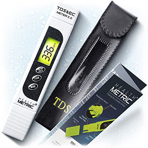 TDS Meter Digital Water Tester - 3 in 1 ppm EC and Temperature Test Pen | Easy to Use Water Purity Tester | Ideal for Testing RO Drinking Water Swimming Pool Hydroponics Aquarium & More