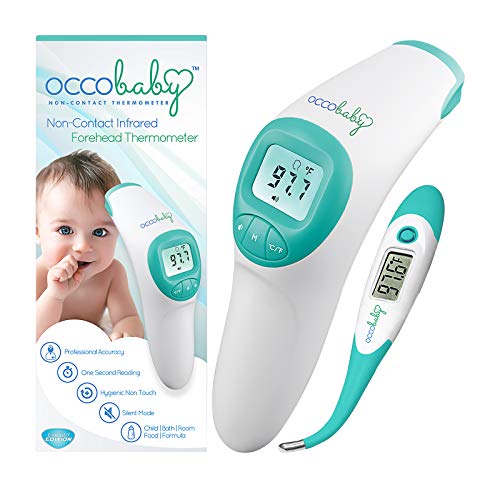 Book Cover OCCObaby Clinical Forehead Baby Thermometer - Limited Edition with Flexible Tip Waterproof Digital Thermometer for Infants & Toddlers | Instant Read Non-Contact Infrared Scanner