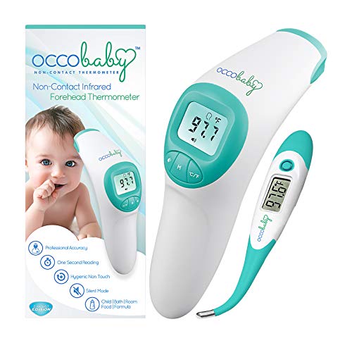 OCCObaby Clinical Forehead Baby Thermometer - Limited Edition with Flexible Tip Waterproof Digital Thermometer for Infants & Toddlers | Instant Read Non-Contact Infrared Scanner
