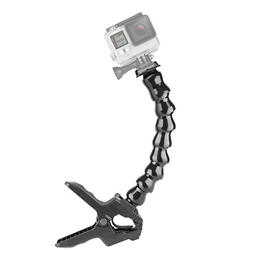 D&F Jaws Flex Clamp Mount and 360 Degree Goose Neck Arm for Gopro Hero 6/5/4/3+/3 SJ6000/5000/4000 YI Action Camera Accessories