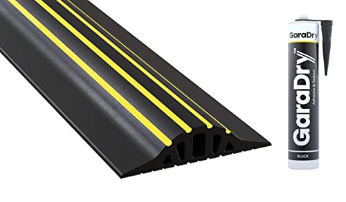 1 ¼” High Garage Door Threshold Seal Kit | Flexible PVC | Complete Kit Includes Adhesive | GaraDry