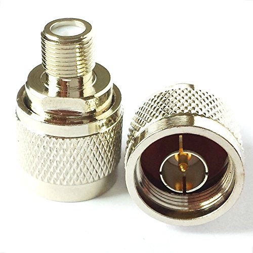 2 Pack CESS F-Type Female to N-Type Male Antenna RF Coaxial Coax Adapter (#07: N-type Male to F-type Female,2 Pack)
