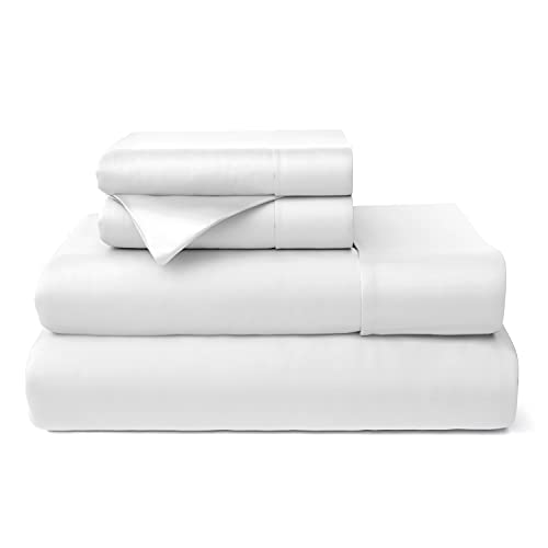 Book Cover Cosy House Collection Premium Bamboo Sheets - Deep Pocket Bed Sheet Set - Ultra Soft & Cool Bedding - Hypoallergenic Blend from Natural Bamboo Fiber - 4 Piece - Full, White