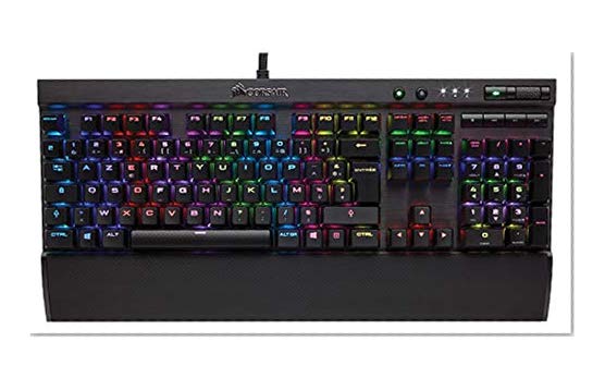 Corsair K70 LUX RGB Clavier Mécanique Gaming (Cherry MX Brown: Tactile et silencieux, Rétro-Éclairage RGB Multicolore, AZERTY FR Layout) - Noir