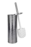 Home Basics Hammered Stainless Steel Toilet Brush and Holder by Home Basics, Silver (TB41271)