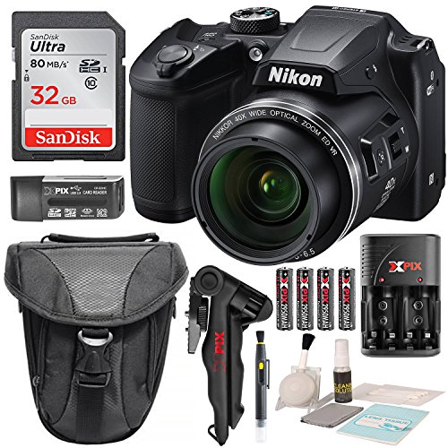 Nikon COOLPIX B500 Digital Camera Along with 32GB SDHC Memory Card and Deluxe Accessory Bundle with Cleaning Kit