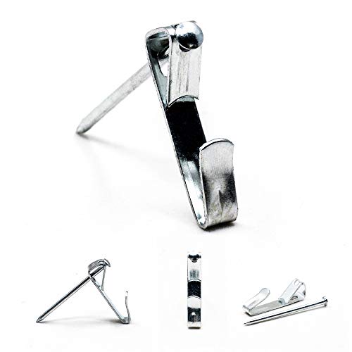 50 lb Picture Hanger Hooks with Nails - 25 Pack - Heavy Picture Hangers 50 lbs