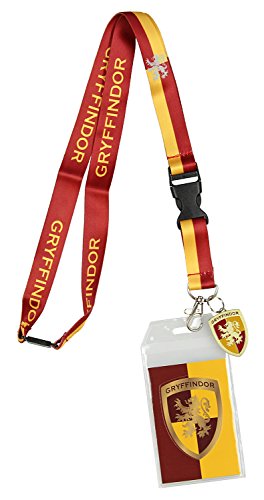 Harry Potter Gryffindor Lanyard With 3D Metal Charm ID Card Holder And Sticker