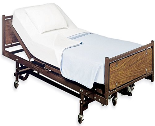 White Classic Fitted Hospital Bed Sheet, Soft Knitted Jersey Knit Sheet, 36"x84"x16"