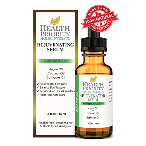 100% Natural Rejuvenating Serum. All Natural Serum For Face, Neck, Chest - Unique Gentle Care - Perfect For All Skin Types - Great Moisturizer & Anti Aging Formula.