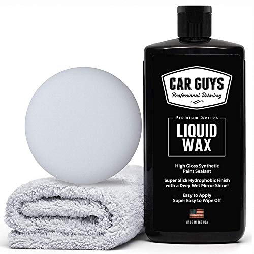 Book Cover CAR GUYS Liquid Wax - The Ultimate Car Wax Shine with Polymer Paint Sealant Protection! - 16 Oz Kit