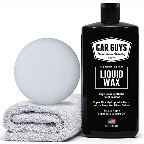CAR GUYS Liquid Wax - The Ultimate Car Wax Shine with Polymer Paint Sealant Protection! - 16 Oz Kit