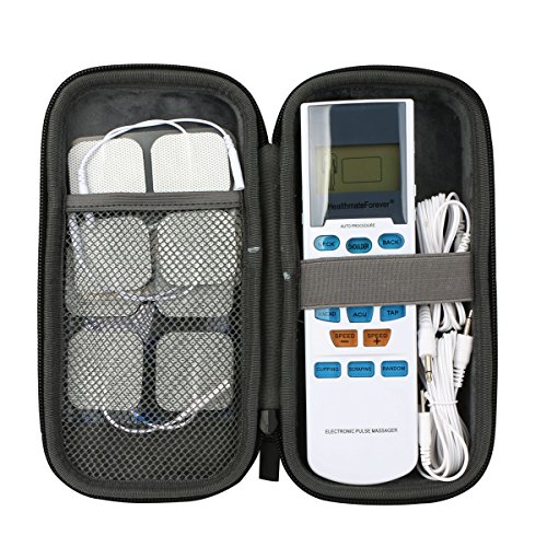 Book Cover co2crea Hard Travel Case for FDA Cleared OTC HealthmateForever YK15AB TENS Unit Electronic Pulse Massager Tennis Elbow (Size S)