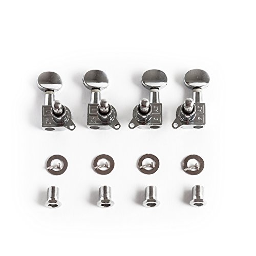Makanu Ukulele Tuning Pegs 2R2L ukulele tuning machines Chrome Slivery Tuner Guitar Geared 4pcs