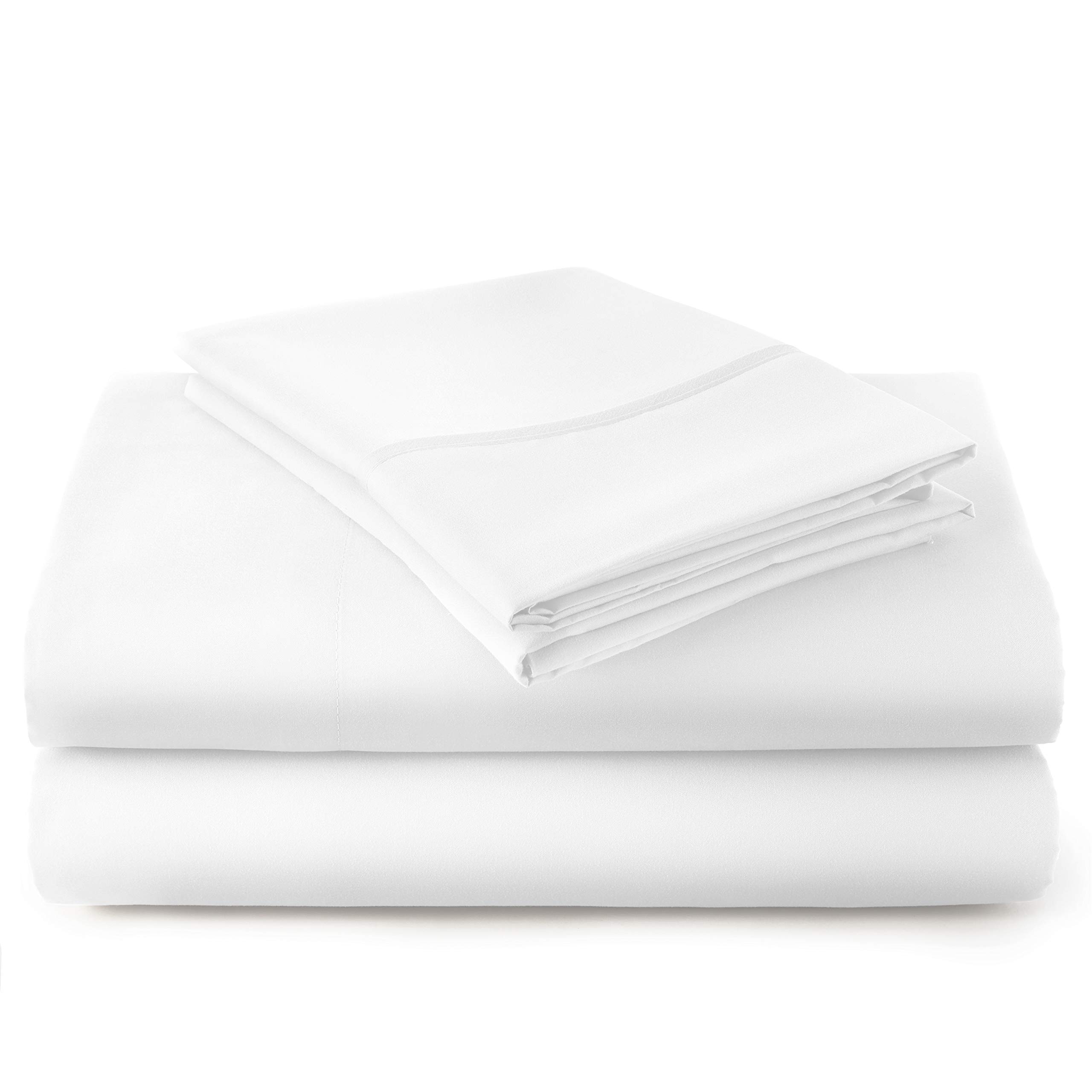 Danjor Linens 1800 Series Microfiber Sheet & Pillow Case Set(Queen, White) Queen White
