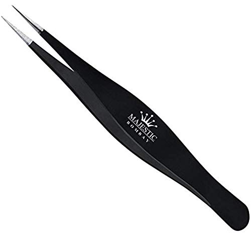 Surgical Tweezers for Ingrown Hair - Stainless Steel Precision Sharp Tweezers for Splinters, Ticks and Glass Removal - Best for Eyebrow Hair, Facial Hair Removal