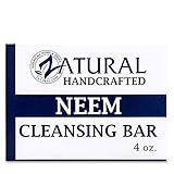 Zatural Neem Cleansing Bar – 100% Plant-Based Neem Oil Soap for Face and Body – Cold-Pressed, Vegan, and Fragrance-Free – Natural Skin Support – 4 oz (1 Bar)
