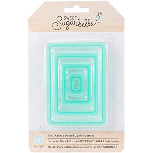 American Crafts 4 Piece Sweet Sugarbelle Nested Rectangle Cookie Cutter, Green