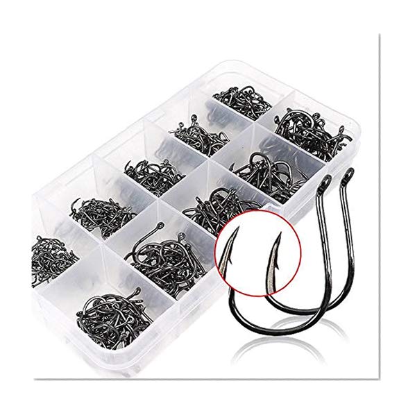 VIPMOON Crochet de Pêche, Octopus Fishing Hook - Set de 500pcs / boîte / 10 tailles