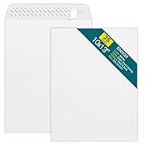 10x13 Self Seal Catalog Envelopes-Color Bright White Large Envelope-28lb Open End-Pck 35 10 x 13