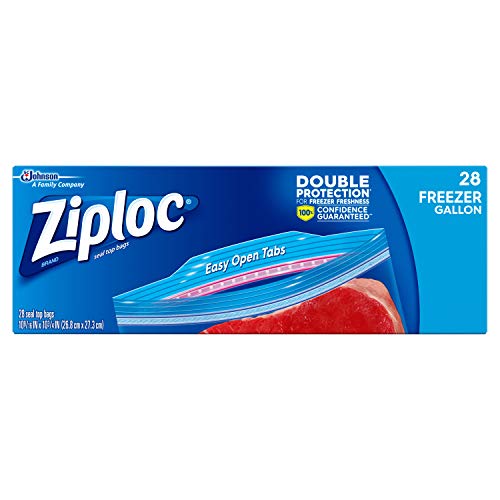Book Cover Ziploc Freezer Bags with New Grip 'n Seal Technology, Gallon, 28 Count, Pack of 3 (84 Total Bags)