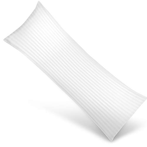 Utopia Bedding Soft Body Pillow - Long Pillows for Side and Back Sleepers - Cotton Blend Cover with Soft Polyester Filling (Single Pack) 20x54 Inch